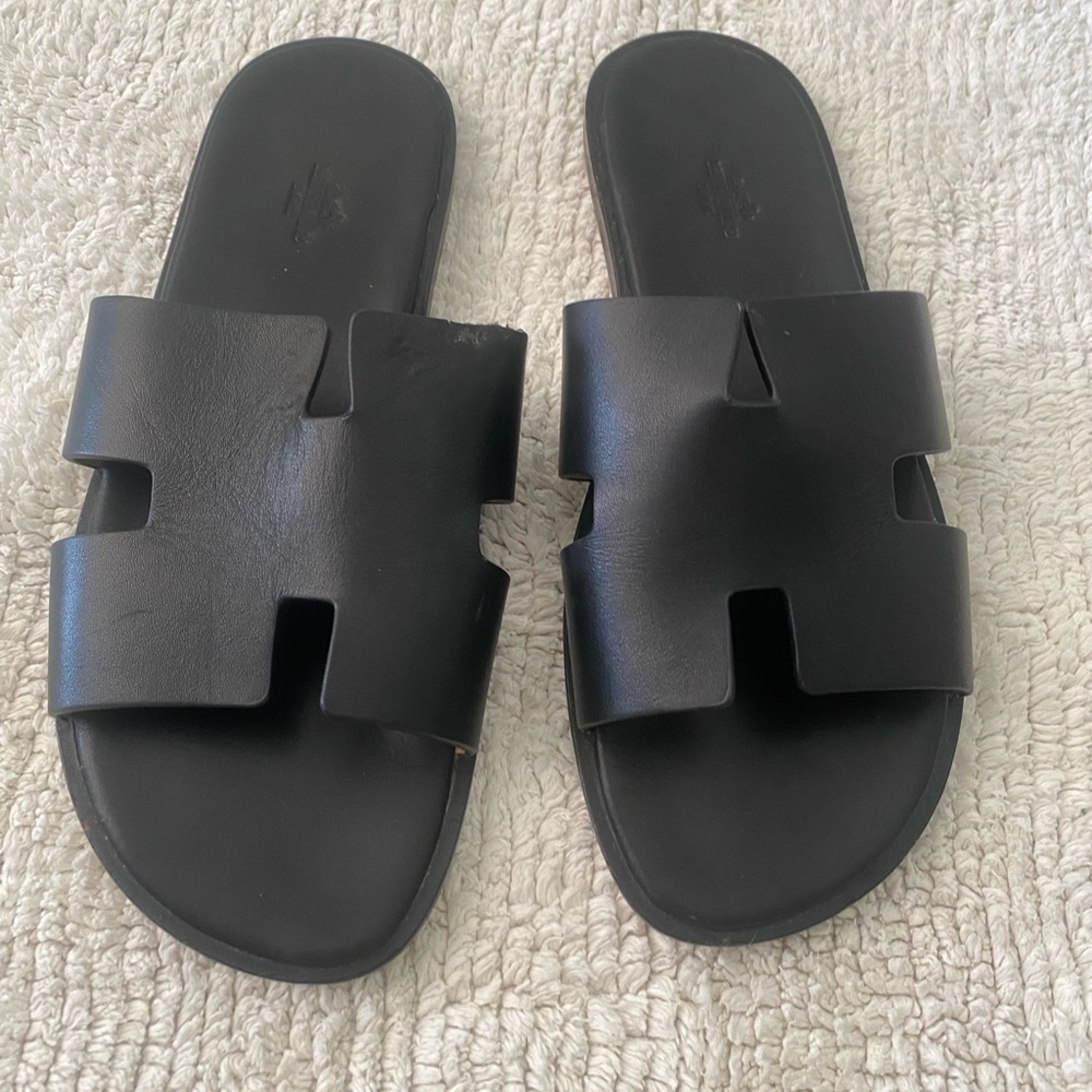 Hermes Black Men's Sandals